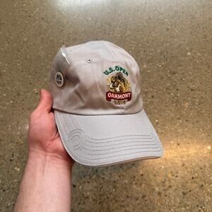 New 2016 U.S. Open Oakmont USGA Gray Strapback Adjustable Golfing Golf Cap Hat
